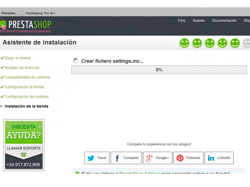 Instalacion de Prestashop